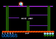 Boppie's Great Word Chase for Apple II - Level complete! The screen flashes different colors...
