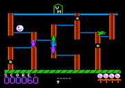 Boppie's Great Word Chase for Apple II - Different skill levels have different screen layouts.