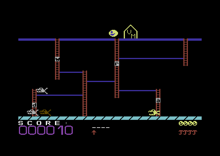 Boppie's Great Word Chase Commodore 64 Screenshot: Game start.