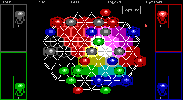 TrianGO IBM PC/Compatibles Screenshot: The board is very full!