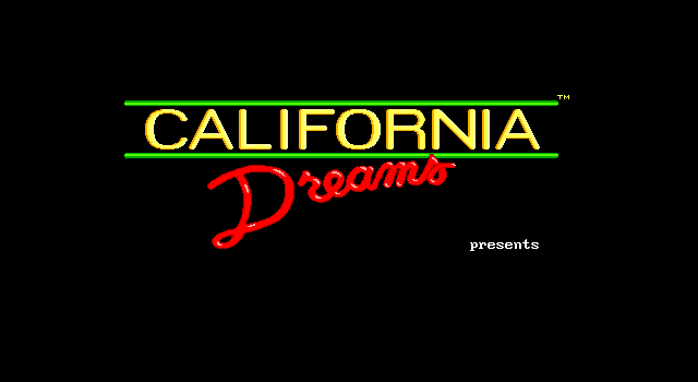 TrianGO IBM PC/Compatibles Screenshot: California Dreams logo.