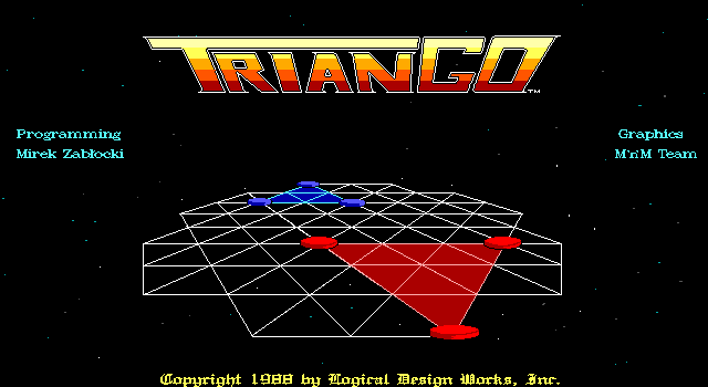 TrianGO IBM PC/Compatibles Screenshot: Title screen.
