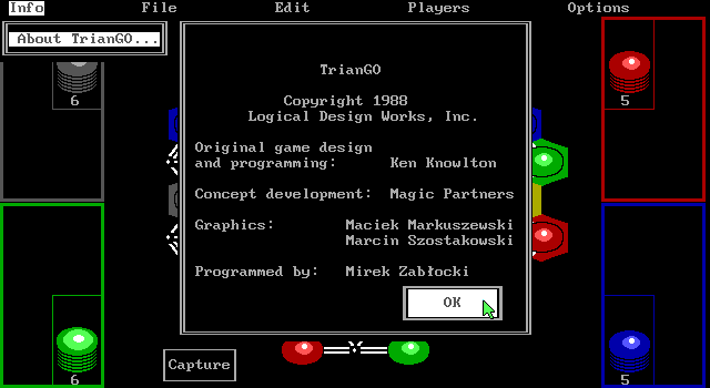 TrianGO IBM PC/Compatibles Screenshot: About the game.