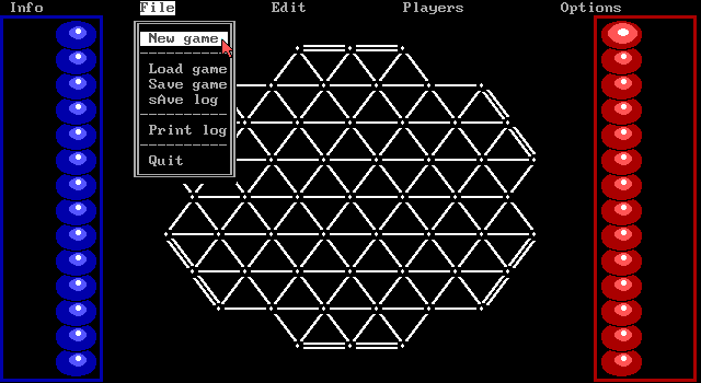 TrianGO IBM PC/Compatibles Screenshot: Ready to start a new game?