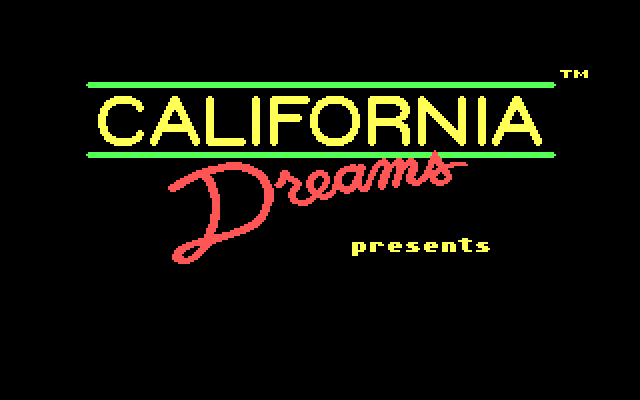 TrianGO IBM PC/Compatibles Screenshot: California Dreams logo.
