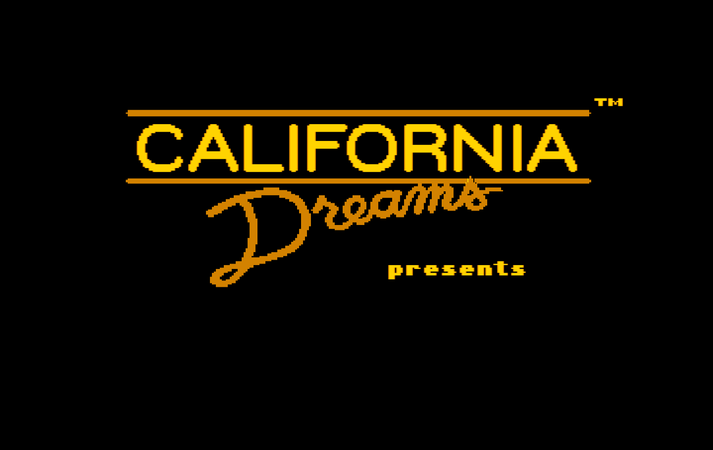 TrianGO IBM PC/Compatibles Screenshot: California Dreams logo.