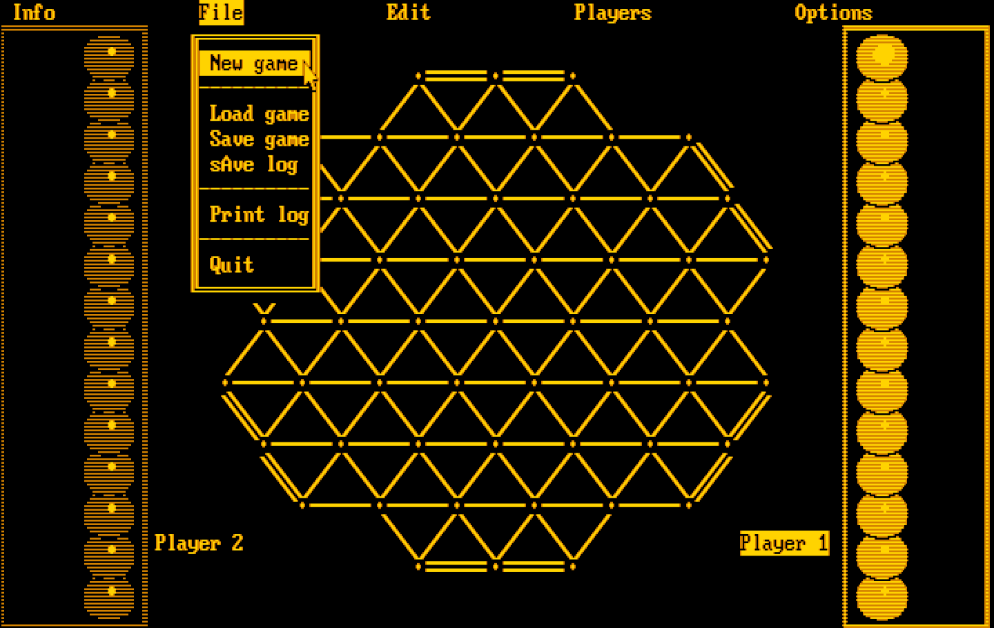 TrianGO IBM PC/Compatibles Screenshot: Ready to start a new game?