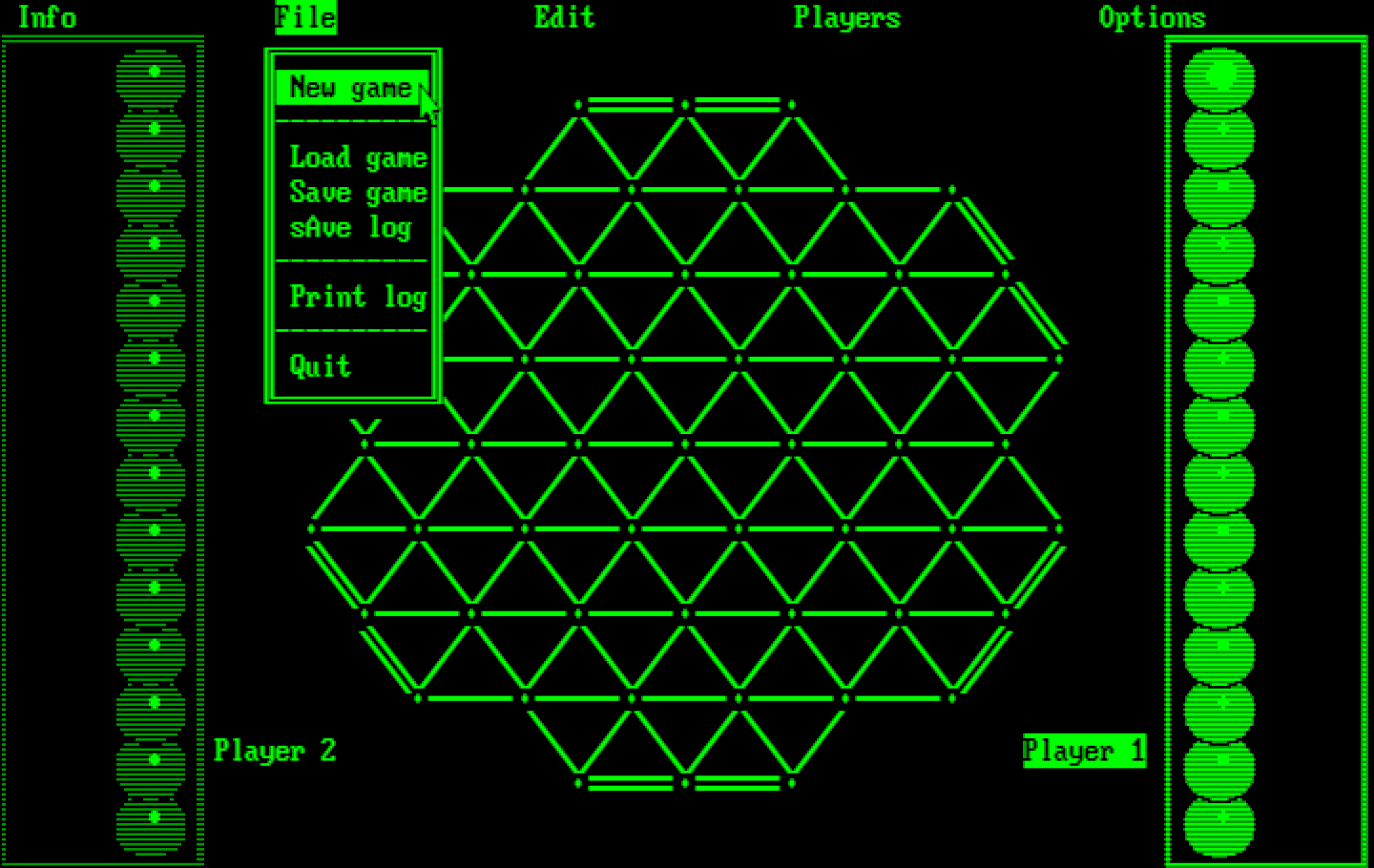 TrianGO IBM PC/Compatibles Screenshot: Ready to start a new game?