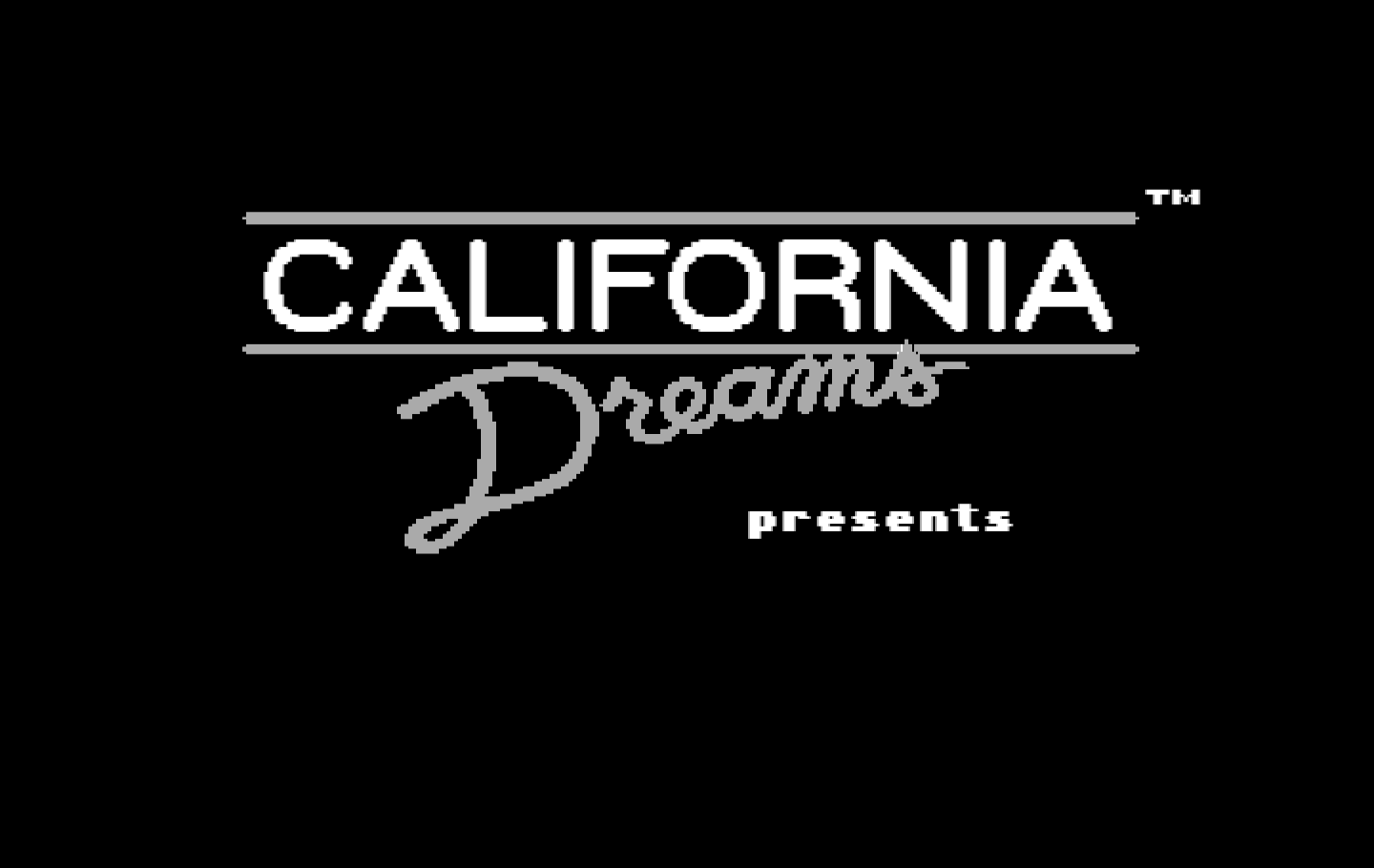 TrianGO IBM PC/Compatibles Screenshot: California Dreams logo.