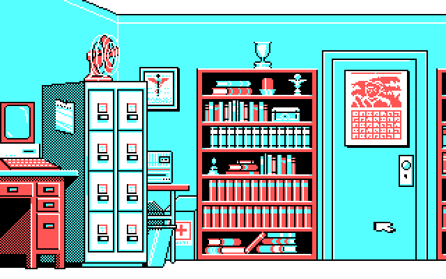 Life & Death IBM PC/Compatibles Screenshot: One of the hospital offices.