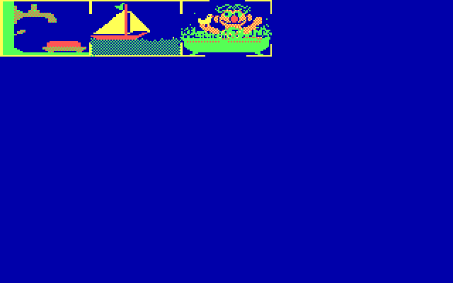 Ernie's Big Splash IBM PC/Compatibles Screenshot: Successful completion of an easy level.
