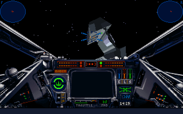 Star Wars: X-Wing IBM PC/Compatibles Screenshot: Flying through space...