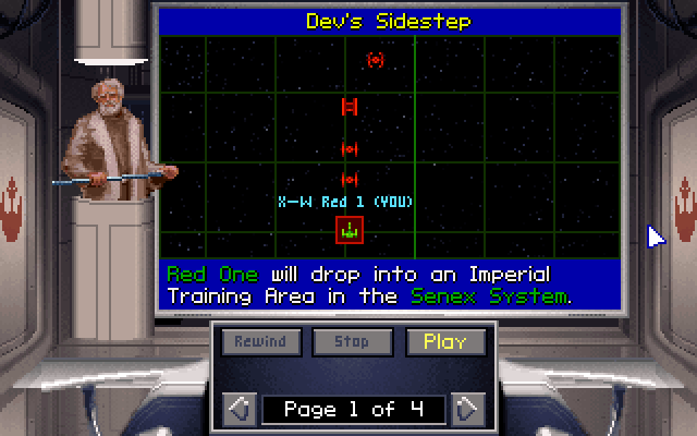 Star Wars: X-Wing IBM PC/Compatibles Screenshot: Attempting another mission...