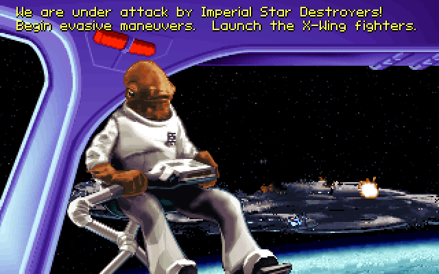 Star Wars: X-Wing IBM PC/Compatibles Screenshot: We're under attack!