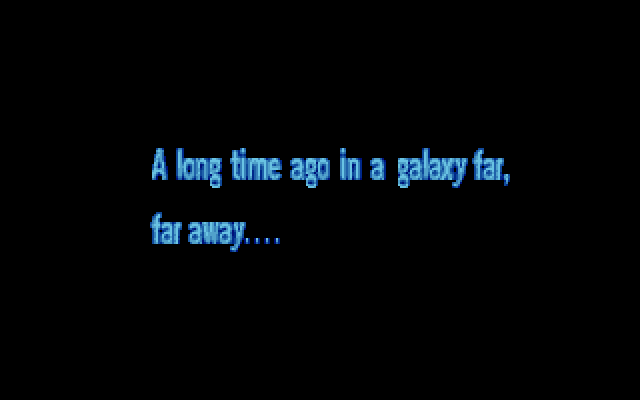 Star Wars: X-Wing IBM PC/Compatibles Screenshot: A long time ago in a galaxy far, far away...