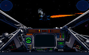 Star Wars: X-Wing for IBM PC/Compatibles - Firing at a target.