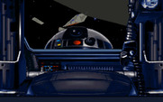 Star Wars: X-Wing for IBM PC/Compatibles - Aft view.