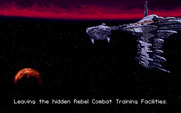 Star Wars: X-Wing for IBM PC/Compatibles - Leaving the training facilities.