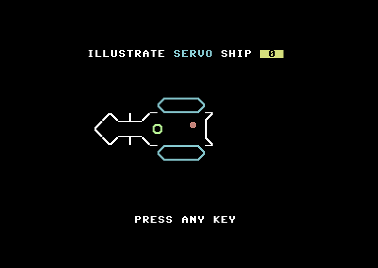 Berserker Raids Commodore 64 Screenshot: Here's one of the available ship designs...