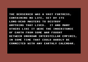 Berserker Raids for Commodore 64 - Game introduction.