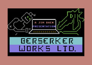 Berserker Raids for Commodore 64 - Berserker Works logo screen.