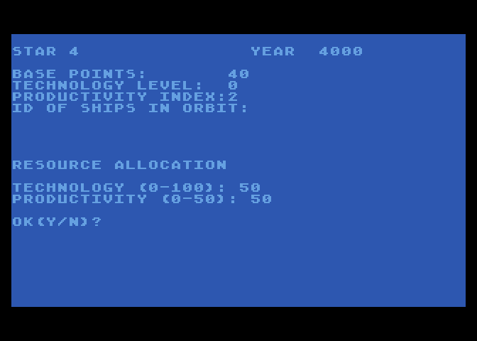 Berserker Raids Atari 8-bit Screenshot: Resource allocation...