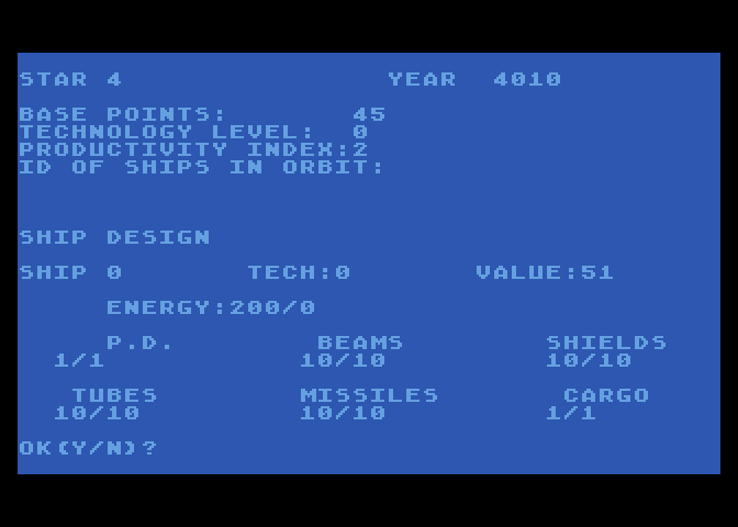 Berserker Raids Atari 8-bit Screenshot: Accept these options?