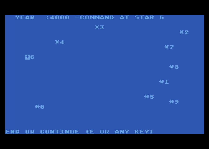 Berserker Raids Atari 8-bit Screenshot: The main game screen; press a key to continue.
