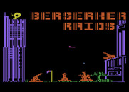 Berserker Raids for Atari 8-bit - The Atari version features an interactive title screen where you can attempt to shoot a ship flying by.