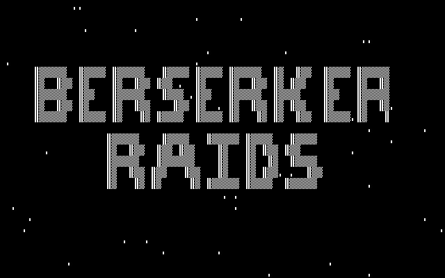 Berserker Raids IBM PC/Compatibles Screenshot: Title screen.