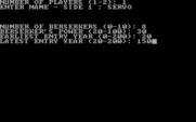 Berserker Raids for IBM PC/Compatibles - Setting some game options.