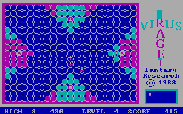 Virus Rage IBM PC/Compatibles Screenshot: Slowly completing the level...