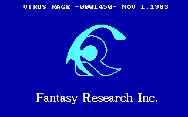 Virus Rage IBM PC/Compatibles Screenshot: Game title and loading screen.