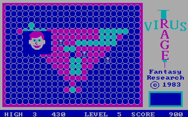 Virus Rage IBM PC/Compatibles Screenshot: Level completed!