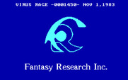Virus Rage for IBM PC/Compatibles - Game title and loading screen.