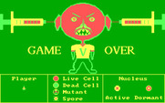 Virus Rage for IBM PC/Compatibles - Game over; the screen flashes various colors here.