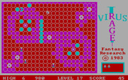 Virus Rage for IBM PC/Compatibles - When a spore appears the screen turns red; be careful!