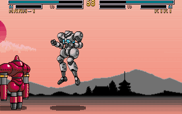 Metal & Lace: The Battle of the Robo Babes IBM PC/Compatibles Screenshot: Here comes your opponent, better act fast!