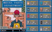 Metal & Lace: The Battle of the Robo Babes for IBM PC/Compatibles - Buying some mecha parts.
