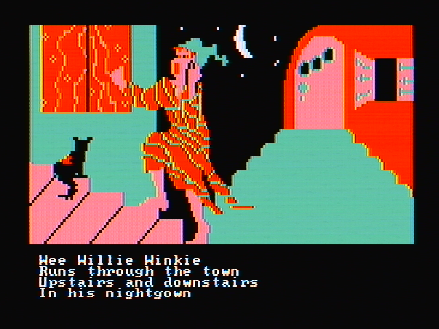 Hey Diddle Diddle IBM PC/Compatibles Screenshot: Wee Willie Winkie...