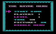Hey Diddle Diddle for IBM PC/Compatibles - The rhyme game menu.