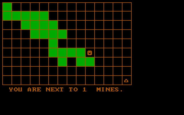 Landmine IBM PC/Compatibles Screenshot: Making my way through the minefield.