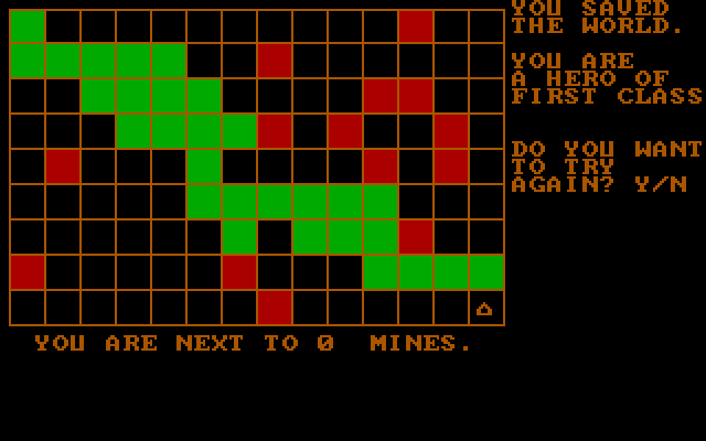 Landmine IBM PC/Compatibles Screenshot: Success!