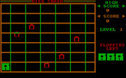 Disk Crash for IBM PC/Compatibles - The disk begins on the bottom level on the left side.