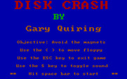 Disk Crash for IBM PC/Compatibles - Title screen.