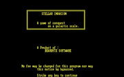Stellar Invasion for IBM PC/Compatibles - Title screen.
