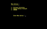 Stellar Invasion for IBM PC/Compatibles - The in-game menu options.