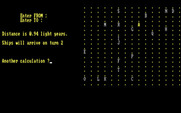 Stellar Invasion for IBM PC/Compatibles - Distance calculation...