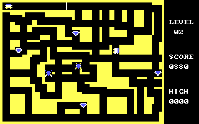 Mine Shaft IBM PC/Compatibles Screenshot: Each level has a different layout.