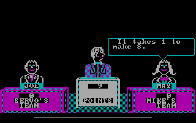 Game Show, The IBM PC/Compatibles Screenshot: Player 2 receives a clue...